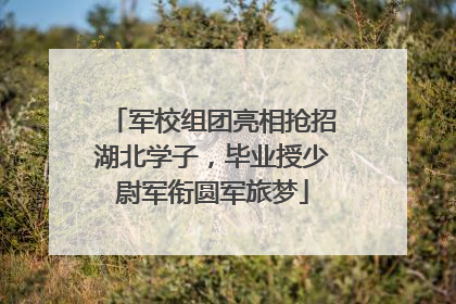 军校组团亮相抢招湖北学子，毕业授少尉军衔圆军旅梦