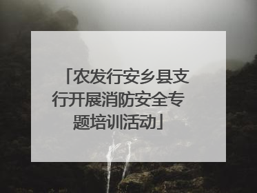 农发行安乡县支行开展消防安全专题培训活动