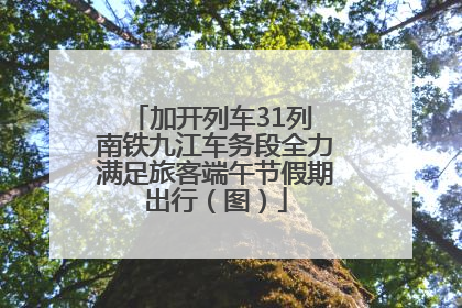 加开列车31列 南铁九江车务段全力满足旅客端午节假期出行（图）
