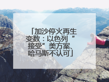 加沙停火再生变数：以色列“接受”美方案、哈马斯不认可