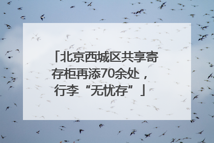 北京西城区共享寄存柜再添70余处，行李“无忧存”