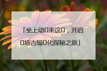 坐上动⻋来这⾥，开启⼀场古蜀⽂化探秘之旅