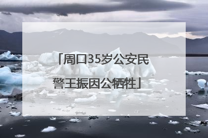 周口35岁公安民警王振因公牺牲