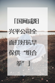 国网咸阳兴平公司全面打好抗旱保供“组合拳”