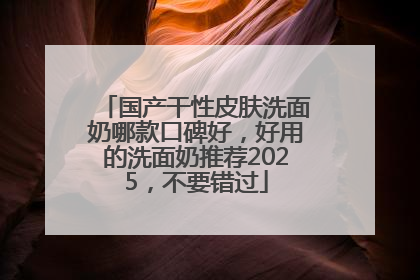 国产干性皮肤洗面奶哪款口碑好，好用的洗面奶推荐2025，不要错过