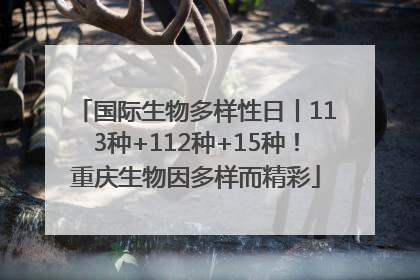 国际生物多样性日丨113种+112种+15种！重庆生物因多样而精彩