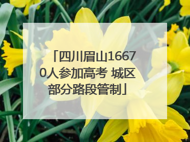 四川眉山16670人参加高考 城区部分路段管制