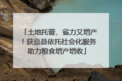 土地托管、省力又增产！获嘉县依托社会化服务助力粮食增产增收
