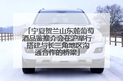 宁夏贺兰山东麓葡萄酒品鉴推介会在沪举行 搭建与长三角地区沟通合作的桥梁