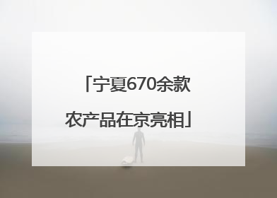 宁夏670余款农产品在京亮相