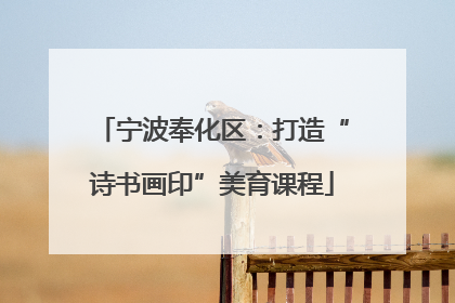 宁波奉化区：打造“诗书画印”美育课程
