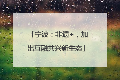 宁波：非遗+，加出互融共兴新生态