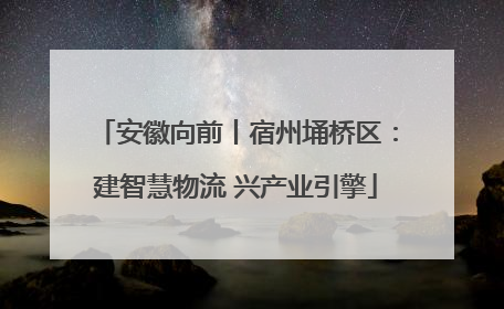 安徽向前丨宿州埇桥区：建智慧物流 兴产业引擎