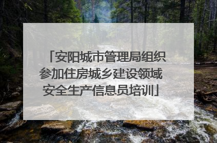 安阳城市管理局组织参加住房城乡建设领域安全生产信息员培训