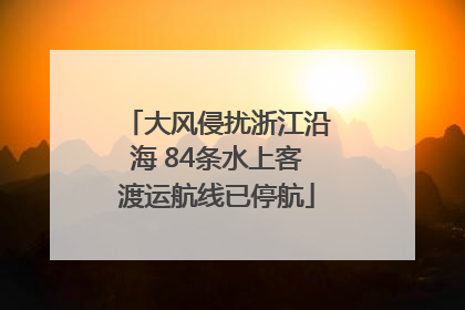 大风侵扰浙江沿海 84条水上客渡运航线已停航