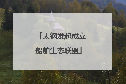 太钢发起成立船舶生态联盟