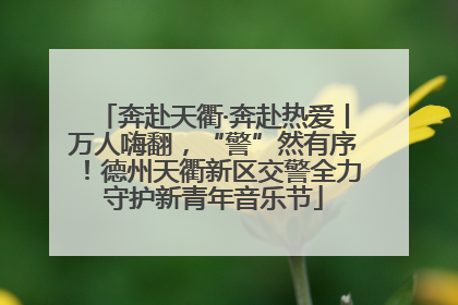奔赴天衢·奔赴热爱丨万人嗨翻，“警”然有序！德州天衢新区交警全力守护新青年音乐节