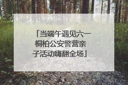 当端午遇见六一 桐柏公安警营亲子活动嗨翻全场