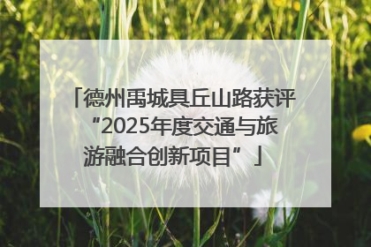 德州禹城具丘山路获评“2025年度交通与旅游融合创新项目”