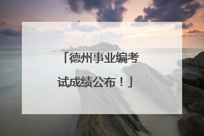 德州事业编考试成绩公布！