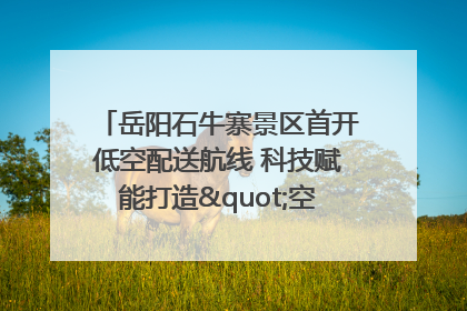 岳阳石牛寨景区首开低空配送航线 科技赋能打造"空中便利店"
