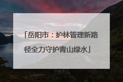 岳阳市：护林管理新路径全力守护青山绿水