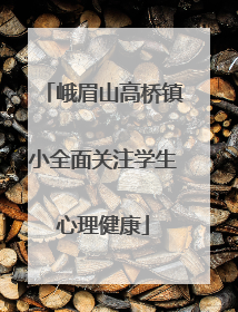 峨眉山高桥镇小全面关注学生心理健康
