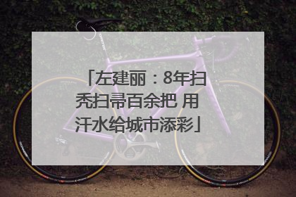 左建丽：8年扫秃扫帚百余把 用汗水给城市添彩