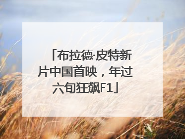 布拉德·皮特新片中国首映，年过六旬狂飙F1