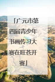 广元市第四届青少年书画传习大赛在旺苍开赛
