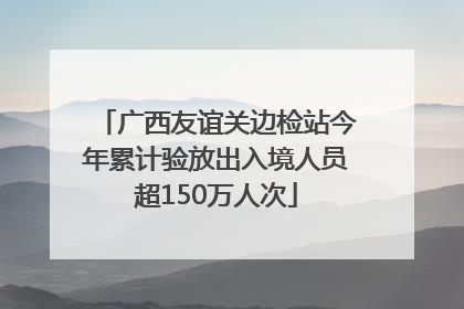 广西友谊关边检站今年累计验放出入境人员超150万人次