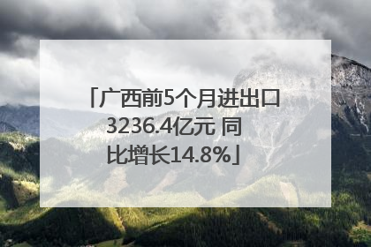 广西前5个月进出口3236.4亿元 同比增长14.8%