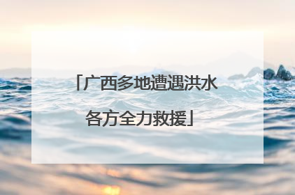 广西多地遭遇洪水 各方全力救援