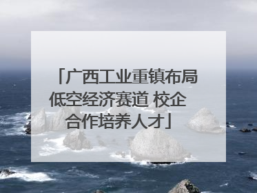 广西工业重镇布局低空经济赛道 校企合作培养人才