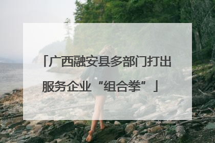 广西融安县多部门打出服务企业“组合拳”