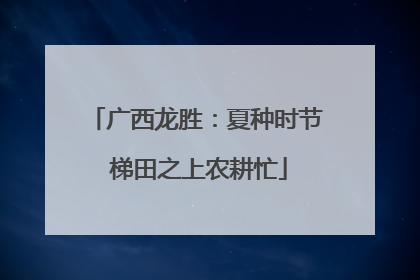 广西龙胜：夏种时节 梯田之上农耕忙
