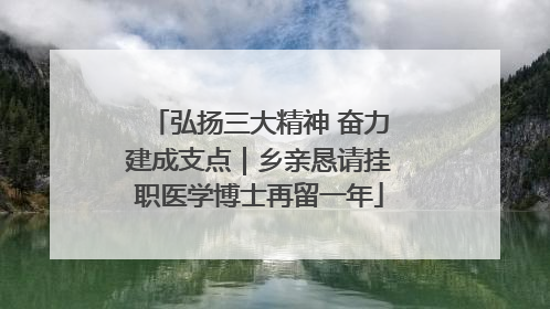 弘扬三大精神 奋力建成支点｜乡亲恳请挂职医学博士再留一年