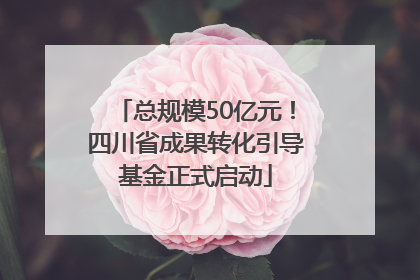 总规模50亿元！四川省成果转化引导基金正式启动