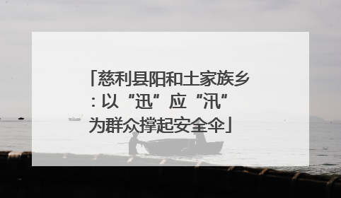 慈利县阳和土家族乡：以“迅”应“汛” 为群众撑起安全伞