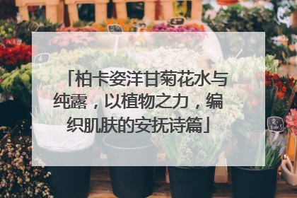 柏卡姿洋甘菊花水与纯露，以植物之力，编织肌肤的安抚诗篇