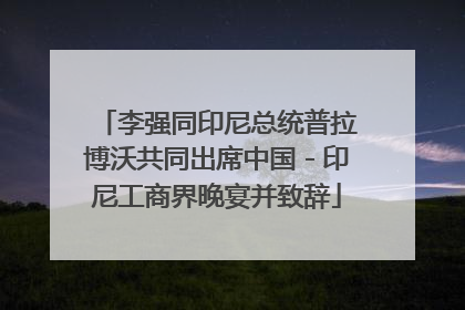 李强同印尼总统普拉博沃共同出席中国－印尼工商界晚宴并致辞