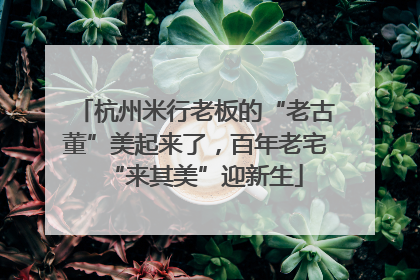 杭州米行老板的“老古董”美起来了，百年老宅“来其美”迎新生