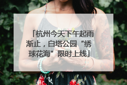 杭州今天下午起雨渐止，白塔公园“绣球花海”限时上线