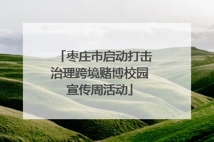 枣庄市启动打击治理跨境赌博校园宣传周活动