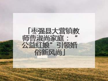 枣强县大营镇教师曹淑尚家庭：“公益红娘”引领婚俗新风尚