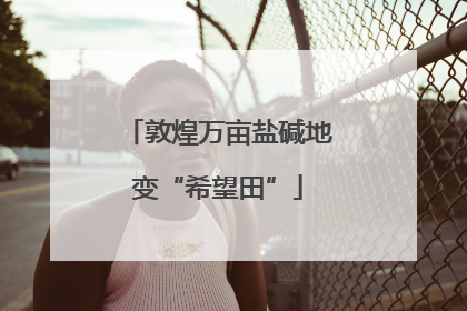 敦煌万亩盐碱地变“希望田”