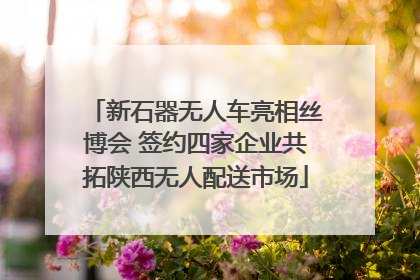 新石器无人车亮相丝博会 签约四家企业共拓陕西无人配送市场