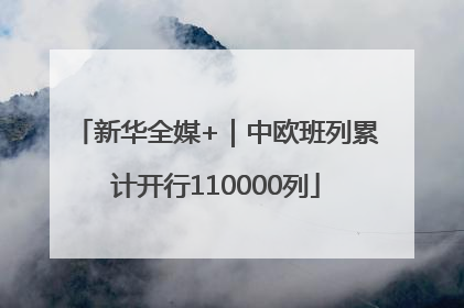 新华全媒+｜中欧班列累计开行110000列