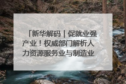 新华解码｜促就业强产业！权威部门解析人力资源服务业与制造业融合发展试点
