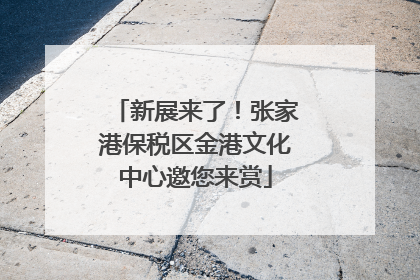 新展来了！张家港保税区金港文化中心邀您来赏